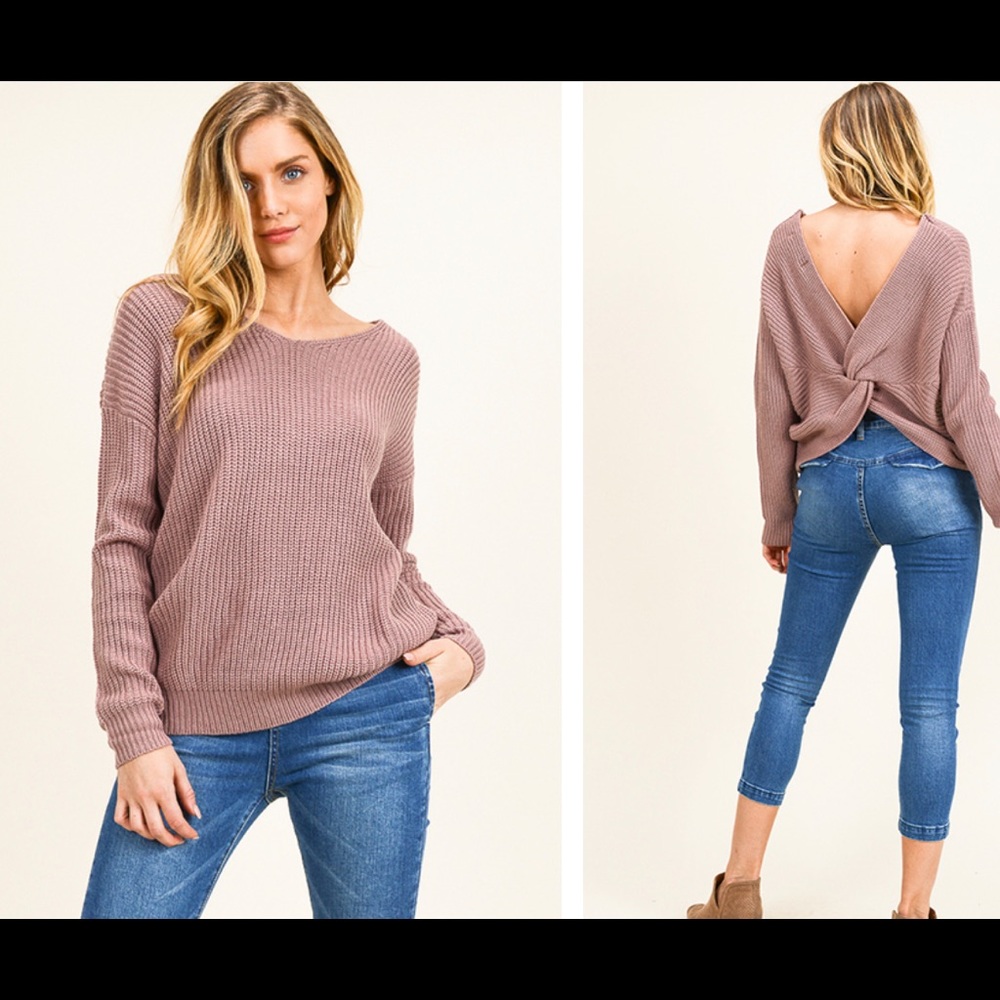 Reversible twisted sweater